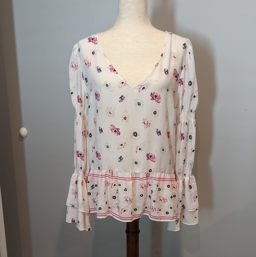NWT KAARI Blue Blouse Sz XL